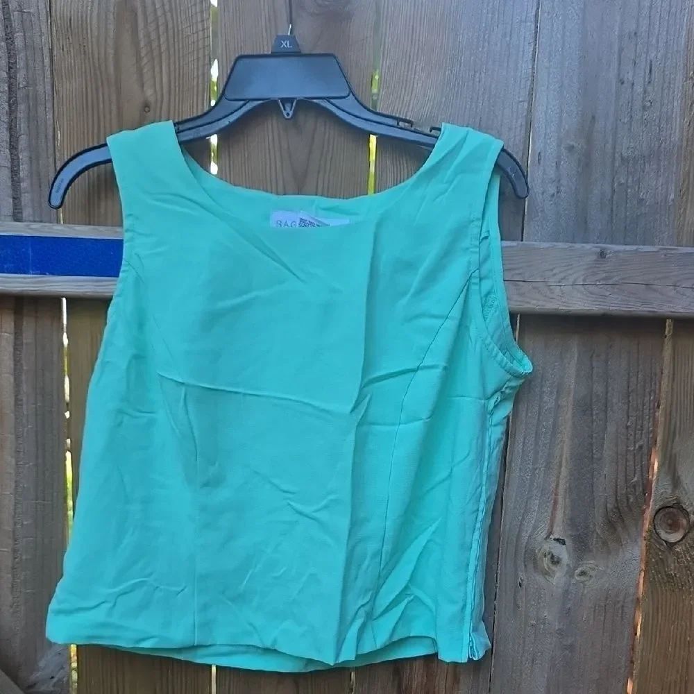 Sag Harbor Aqua Sleeveless Tank Top